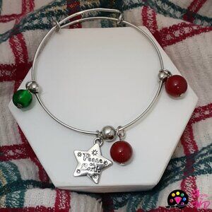 Holiday Serenity: Peace on Earth Christmas Charm Bracelet